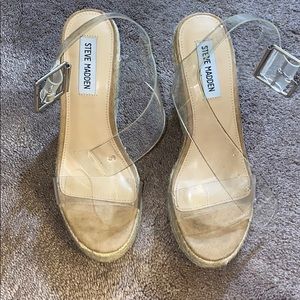 Clear Steve Madden wedges